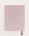 Handbound Blush linen covered journal back