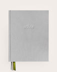 Handbound Silver linen covered journal front