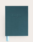 Handbound Petrol linen covered journal front