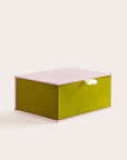 Handcrafted Blush and Kiwi coloured keepsake box