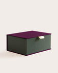 Handcrafted Huckleberry and Sequoia coloured keepsake box