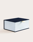 Handcrafted Midnight and PAstel Blue coloured keepsake box