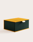Handcrafted Mustard and Holly coloured keepsake box