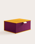 Handcrafted Mustard and Orchid coloured keepsake box
