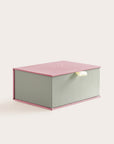 Handcrafted Old Rose and Lichen coloured keepsake box