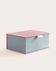 Handcrafted Old Rose and Steel coloured keepsake box