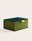 Handcrafted Seaweed and Meadow coloured keepsake box