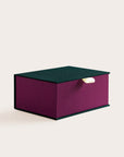 Handcrafted Seaweed and Orchid coloured keepsake box