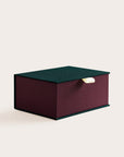 Handcrafted Seaweed and Wine coloured keepsake box