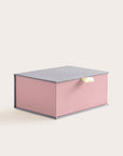 Handcrafted Silver and Dusty Rose coloured keepsake box