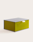 Handcrafted Silver and Kiwi coloured keepsake box