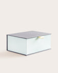Handcrafted Silver and Pastel Green coloured keepsake box