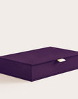 Handcrafted Aubergine linen covered photo box
