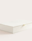 Handcrafted Ivory linen covered photo box