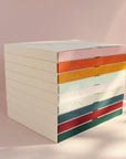 Stacked journals in slipcase