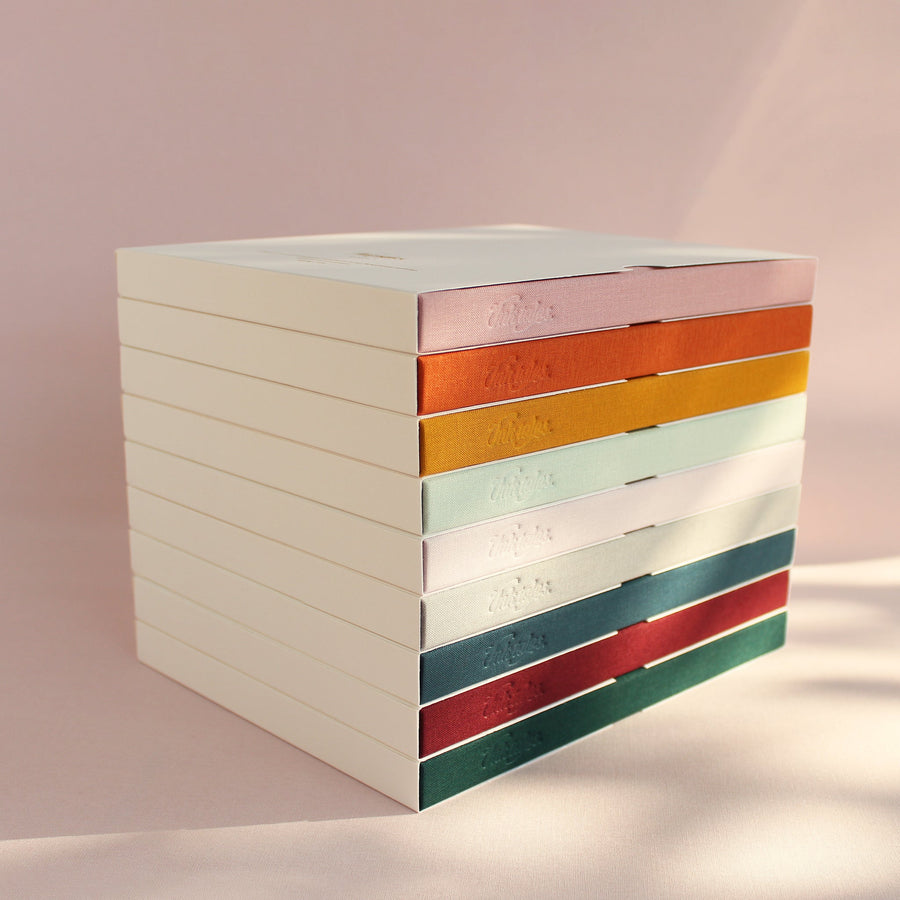 Stacked journals in slipcase