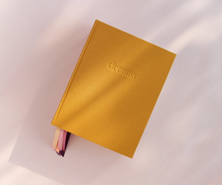 Mustard coloured handbound journal