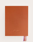Handbound Rusty linen covered journal back