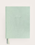 Handbound Mint linen covered journal front