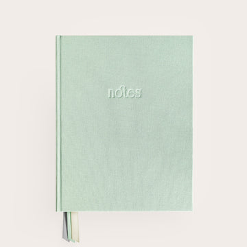 Handbound Mint linen covered journal front