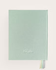 Handbound Mint linen covered journal back