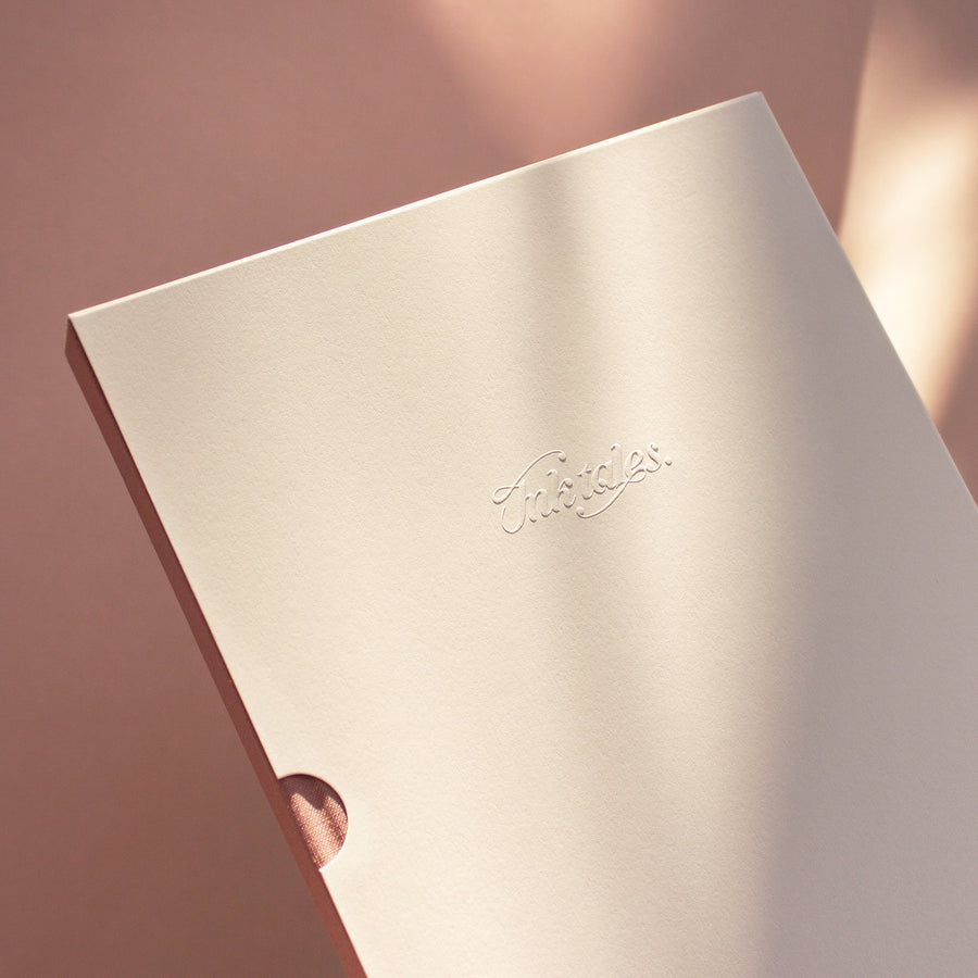 Slipcase with embossed logo