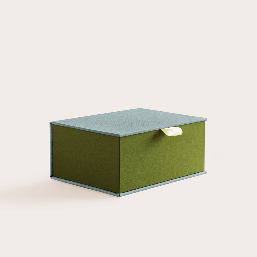 Handcrafted Antique and Meadow coloured keepsake box