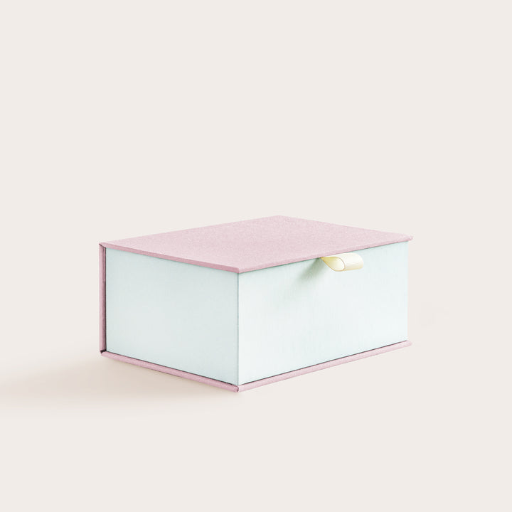 Handcrafted Blush and Pastel Green coloured keepsake box