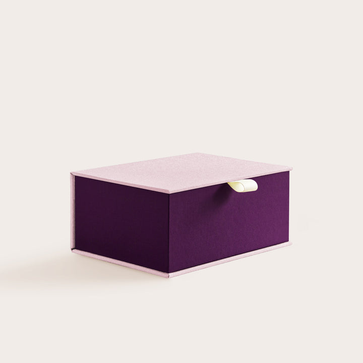 Handcrafted Blush and Prune coloured keepsake box