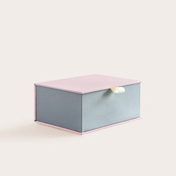Handcrafted Blush and Steel coloured keepsake box