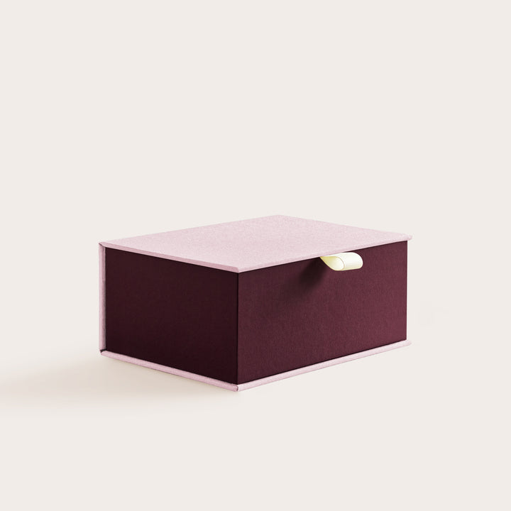 Handcrafted Blush and Wine coloured keepsake box