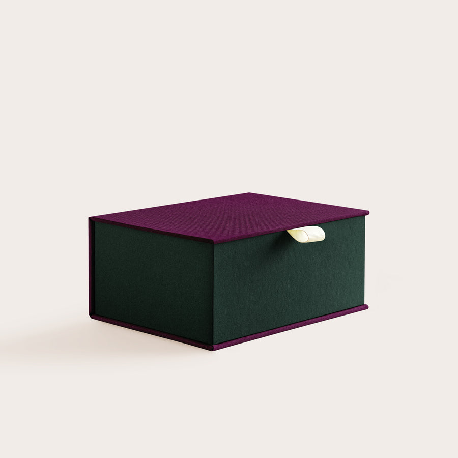 Handcrafted Huckleberry and Holly coloured keepsake box
