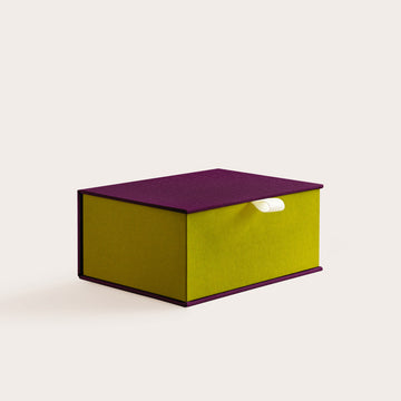 Handcrafted Huckleberry and Kiwi coloured keepsake box