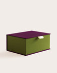 Handcrafted Huckleberry and Meadow coloured keepsake box