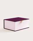 Handcrafted Huckleberry and Pastel Rose coloured keepsake box