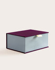 Handcrafted Huckleberry and Steel coloured keepsake box