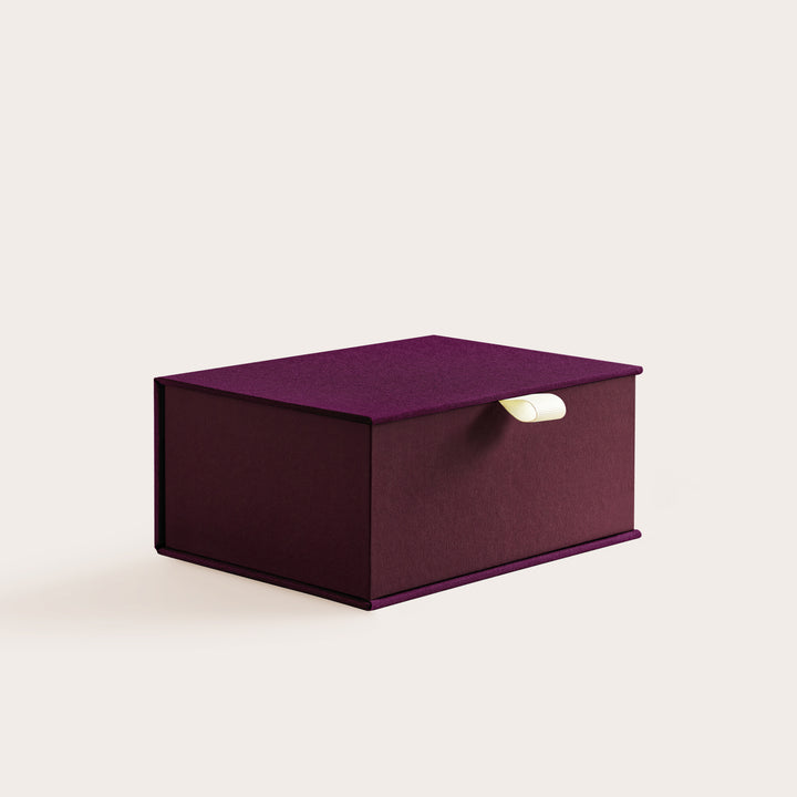 Handcrafted Huckleberry and Wine coloured keepsake box