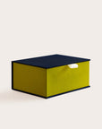 Handcrafted Midnight and Kiwi coloured keepsake box