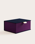 Handcrafted Midnight and Prune coloured keepsake box