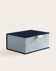 Handcrafted Midnight and Steel coloured keepsake box