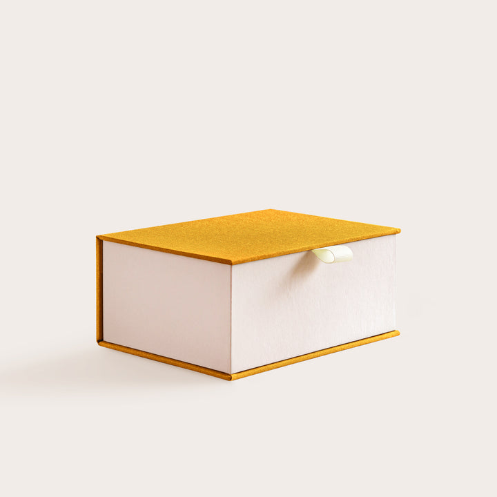 Handcrafted Mustard and Biscuit coloured keepsake box