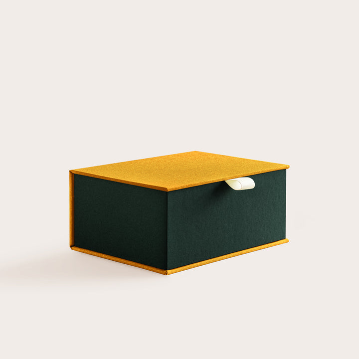 Handcrafted Mustard and Holly coloured keepsake box