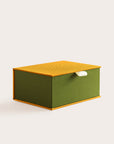 Handcrafted Mustard and Meadow coloured keepsake box