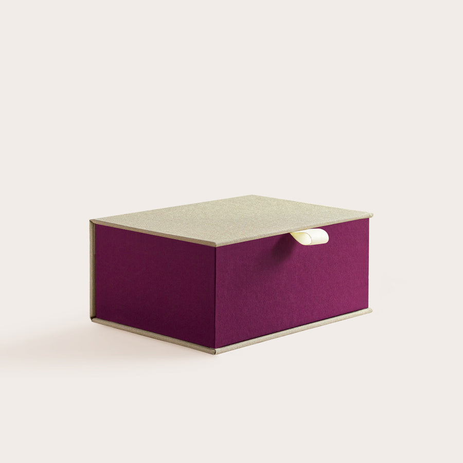 Handcrafted Sand and Orchid coloured keepsake box