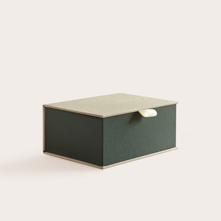 Handcrafted Sand and Sequoia coloured keepsake box