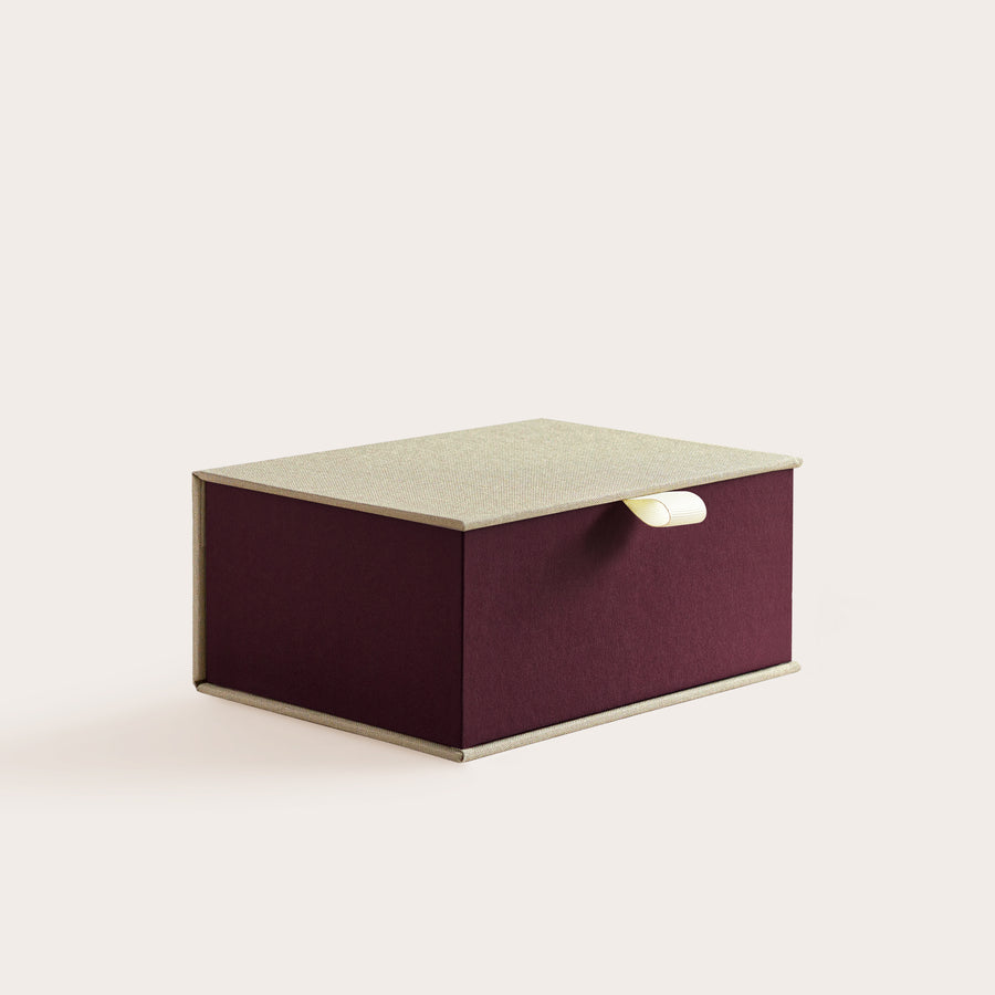 Handcrafted Sand and Wine coloured keepsake box