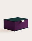 Handcrafted Seaweed and Prune coloured keepsake box