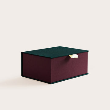 Handcrafted Seaweed and Wine coloured keepsake box
