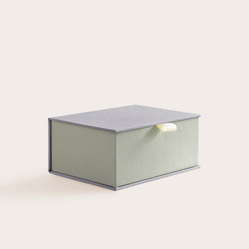 Handcrafted Silver and Lichen coloured keepsake box