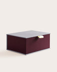 Handcrafted Silver and Wine coloured keepsake box